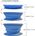 Portable Collapsible Foldable Expandable Double Large Silicone Pet Dish Bowls with Carabiner & Shoulder Strap, for Travel, Hiking and Camping, Fee...