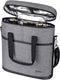 Tirrinia Insulated Wine Gift carrier - 3 Bottle Travel Wine Carry Cooler Tote Bag with Handle and Adjustable Shoulder Strap, Grey...