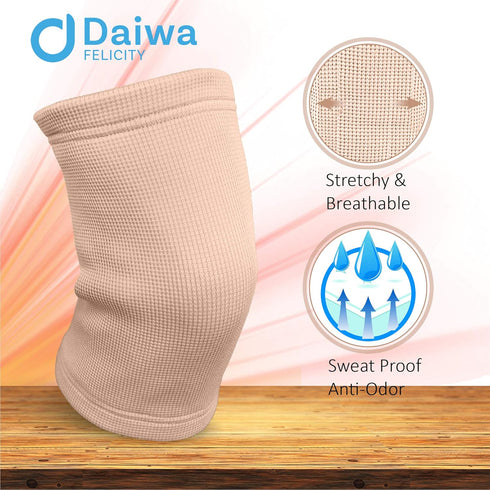 Daiwa Felicity Knee Compression Sleeve for Pain Provides Uniform Support to The Entire Knee – Magnetic Brace for Arthritis, Joint Pain, and Injury...