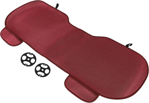 X AUTOHAUX Car Back Seat Cushion Wine Red Breathable PU Leather Universal Car Interior Seat Protector Mat Pad Fit Most Car Truck SUV & Van...