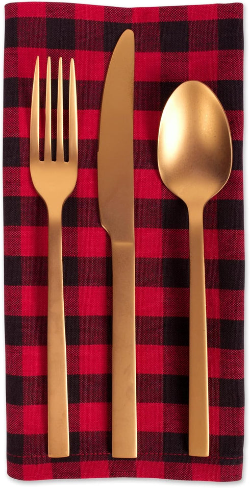 DII Cotton Napkin Set Machine Washable Everyday Basic, Napkin Set, 20x20, Little Buffalo 6 Piece...