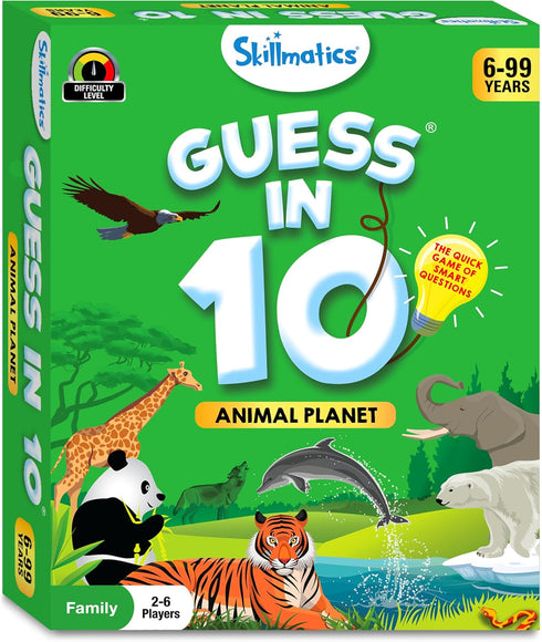 Skillmatics Card Game - Guess in 10 Animal Planet, Perfect for Boys, Girls, Kids, and Families Who Love Toys, Board Games, Gifts for Ages 6, 7, 8,...