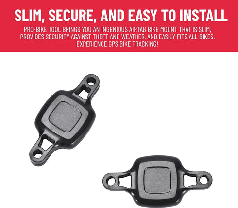 PRO BIKE TOOL Bike AirTag GPS Mount - Concealed Bicycle Tracker Holder - Easy-Install, Durable & Weatherproof - Fits Standard Water Bottle Cages w...