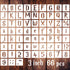 3 Inch Gothic Letter Stencils for Painting, 66 Pcs Reusable Old English Stencils, Calligraphy Letter Number Symbol Drawing Template Kit for Journa...