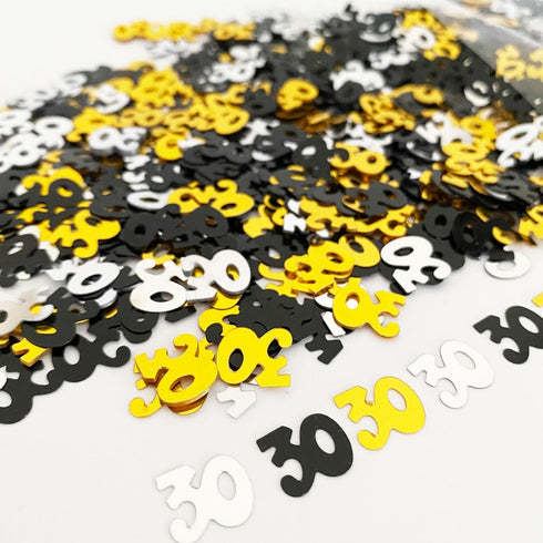 30 Confetti Birthday Party Confetti Number 30 Sequins 30th Anniversary Party Glitter Metallic Foil Table Scatter for Party Table Decoration Suppli...