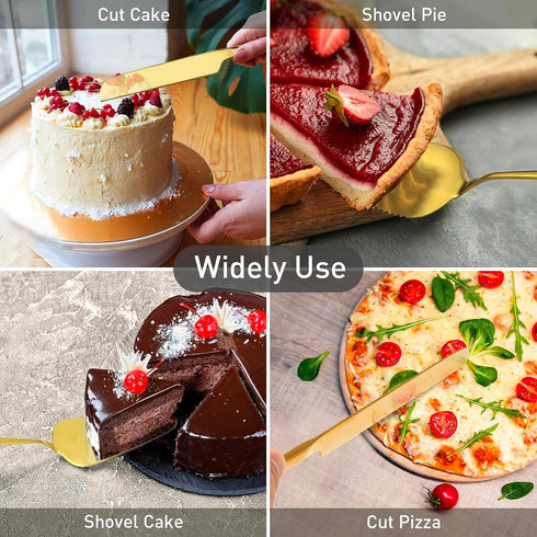 2Pcs Wedding Cake Knife and Server Set, Premium Cake Cutter includes 10.63" Cake Knife and 9.25" Pie Server, Stainless Steel Cake cutting set for ...