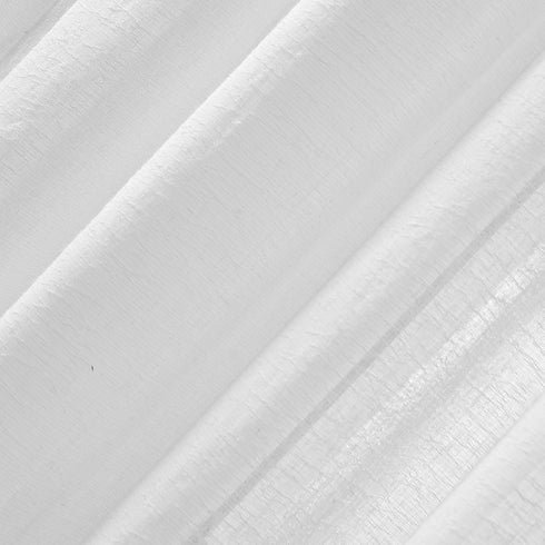 Clean Window Crushed Texture Allergy/Pet Friendly Anti-Dust Sheer Curtain Panel, 52" W x 63" L, White...