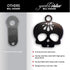 Sparkle Rider Sugar Skull Bell Hanger Mount with Swarovski Crystals | Decorative Bracket to Attach Gremlin, Guardian, Harley Motorcycle Bells | Cu...