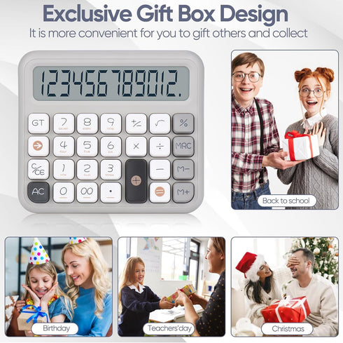 Standard Function Desktop Calculator,Powered by Batteries(Included),12 Digit Large LCD Display,Big Buttons Easy to Press,Automatic Sleep,for Offic...