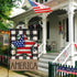 Louise Maelys 4th of July Garden Flag 12x18 Double Sided, Small Burlap Welcome Patriotic Strip Stars Garden Yard House Flags Buffalo Check Plaid f...