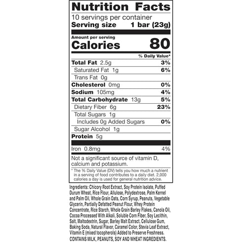 Fiber One 80 Calorie Chewy Bars, Chocolate Peanut Butter, Snack Bars Value Pack, 10 Ct, 8.2 oz...