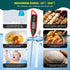 Waterproof Food Thermometer with Long Probe Digital Meat Thermometer for Water, Liquid, Candle and Cooking Instant Read Thermometer for Kitchen BB...