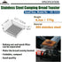 CAMPINGMOON Bread Toaster for Camping Stove Gas Fire 304 Stainless Steel Bread Toaster Small Size US-1312...