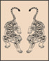 Posterizer 1 pcs-Tiger Minimalist Japanese Wall Art-Art for Animal Lovers-Retro Art- Gift for Men Women Entrepreneur Teens-Chic Home Decor- unfram...