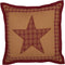 VHC Brands Ninepatch Star Thanksgiving Bedroom Decor, Quilted Pillow, Red, 12x12...