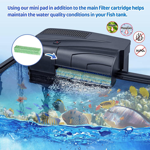 HiTauing 12 Count Phosphate Reducer Filter Pads for aqueon?Fish Tank Filter Pads for QuietFlow LED PRO Model 20 and 75...