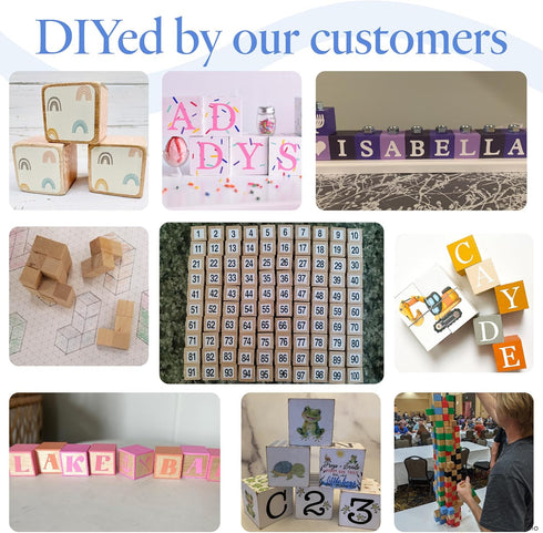 Woodpeckers DIY Wooden Cubes 1/2-inch, Pack of 100 Small Blank Blocks, Unfinished Wood for Crafts, STEM, Dice, and Building Blocks for Stacking...