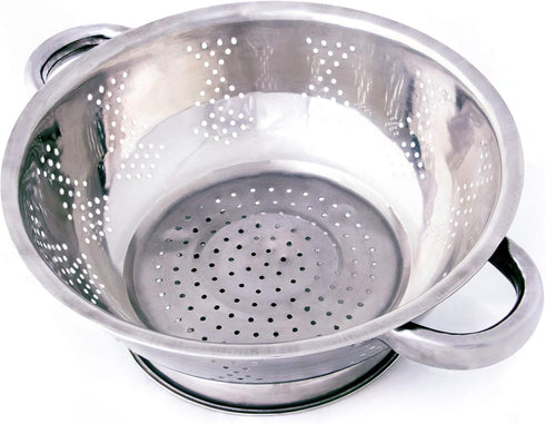 Rust Proof Stainless Steel Kitchen Colander for Straining, Steaming, Draining & Rinsing (9.25- Inch)...