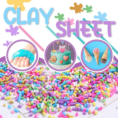100G Polymer Clay Slices Fake Sprinkles Resin Sprinkles Fake Candy Sprinkles Clay Sprinkles Nail Art Slices Polymer Sprinkles for Nail Art DIY Cra...