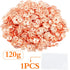 120 Gram Rose Golden Flower End Caps Cone Bead Caps Mixed Styles Spacer Beads Accessories with a Box for DIY Bracelet Necklace Crafts Jewelry Maki...