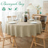 Biscaynebay Textured Fabric Round Tablecloths 60" for Round Tables diameters from 28" to 48", Natural Water Resistant Folding Table Covers Washabl...
