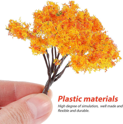 LIOOBO Fairy Garden Tree Plant Ornament: Miniature Garden Accessories, 12pcs Mixed Model Trees 2.1-2.5 Inches for DIY Crafts, Micro Landscape, Tra...