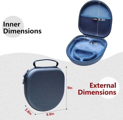 LTGEM Hard Case for Anker Soundcore Space Q45 / Q35 Adaptive Noise Cancelling Headphones - Protective Carrying Storage Bag (Navy Blue)......