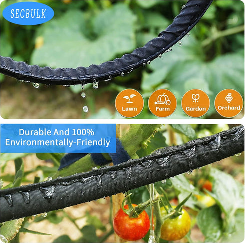 2024 Flat Soaker Hose 10 ft for Garden, 10' Linkable Drip Hose Diy Automates Garden Irrigation System Saving 80% Water, Dual-layer Leak-free Desig...
