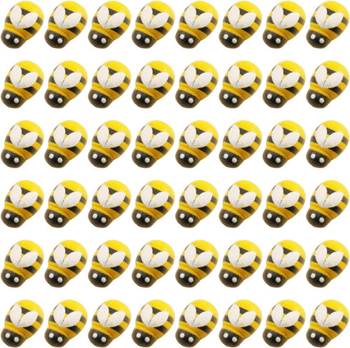 Tegg Wooden Bee Sticker 100PCS 3D Tiny Bumble Flatback Self Adhesive Embellishment for Card Scrapbooking DIY Decoration...