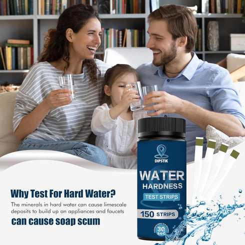 Water Hardness Test Kit-150 Strips Water Quality Testing for Drinking/Well Water, Softener,Hard, Dishwasher,Pool,Spa, 0-425 ppm...