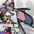 Bike Top Tube Bag Bicycle Front Frame Bag Biking Accessories Cycling Bag American Flag Print Bike Pouch for Mountain Bike Road Bicycles...