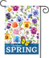 Spring Garden Flag Flowers Butterfly Outdoor Flag Vertical Double Sided Polyester for Farmhouse Yard Outdoor Porch Lawn Decor 12.5 x 18 Inch...