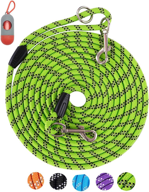 Long Dog Leash for Dog Training 10FT/16FT/30FT/50FT/100FT, Reflective Threads Check Cord Dog Leash, Heavy Duty Dog Lead for Large Medium Small Dog...