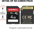 EASTBULL 5-Pack of SD Card 4GB Class 10 SD Card U1 V30 High-Speed 100MB/s Read SDHC Memory Card 5-Pack for Camera, Full HD Video, with 5 Mini Case...