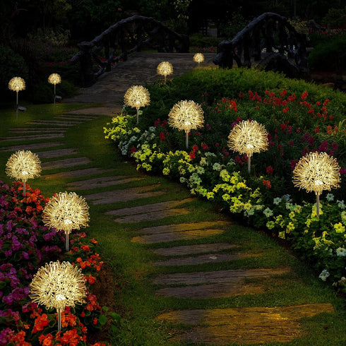 Solar Garden Lights Outdoor-2 Pack Outdoor Decorative Garden Lights, Waterproof Solar Outdoor Lights Auto ON/Off Solar Lights for Garden Gifts for...