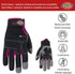 Dickies Heavy Duty Synthetic Leather Work Gloves Women, Touchscreen Compatible | Mechanic, Gardening Gloves, Black/Pink, Large...
