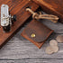 Rustic Leather Moon Pocket Coin Case Genuine Leather Squeeze Coin Purse Pouch Change Holder Tray Purse Wallet for Men & Women - Brown...