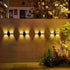 2 Pack Solar outdoor lights for fence deck wall with up and down lighting for garden yard porch patio decorations....