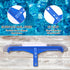 Professional Swimming Pool Wall & Tile Brush,17.5" Curved Edge Heavy Duty Head Designed for Cleans Walls, Tiles & Floors, Premium Nylon Bristles w...