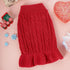 Small Dog Sweater Pet Christmas Sweater Dress for Dogs Cat Pet for Winter Christmas Holiday Breathable Ruffle Hem Design (Red, Large)...