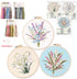 Harimau 3Pc Embroidery Kit for Beginners, Floral Plant Pattern,Cross Stitch Kits Set, Including Stamped Embroidery Cloth with 3 Embroidery Hoops, ...