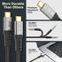 USB C Thunderbolt 4 Cable 3.3ft, USB4 Braided Cables 40Gbps, 8K 60Hz PD 100W Compatible with Thunderbolt 4/3, USB4/3, Type C, for iPhone 15/15 Pro...
