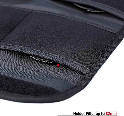 JJC 4 Pockets Lens Filter Case for Filter Up to 82mm (37mm 40.5mm 43mm 46mm 49mm 52mm 55mm 58mm 62mm 67mm 72mm 77mm),Foldout Filter Pouch with Mic...