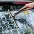 Shower Squeegee 2 Packs for Glass Doors, All-Purpose 360° Rotating Black Silicone Scraper Cleaner Tool for Tile, Walls, Mirror, Car Window, Counte...