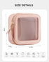 HBlife Small Makeup Bag for Purse Cute Mini Makeup Bag Cosmetic Bag Travel Clear Makeup Pouch Case Organizer Leather Make Up Toiletry Bag Transpar...