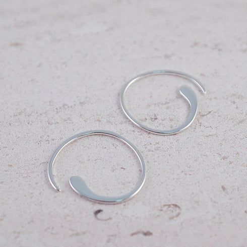 Boma Jewelry Sterling Silver Pull Through Hoop Earrings...