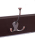 BIRDROCK HOME Tri Hook Coat Rack - 5 Hooks - Wall Mount Hat Rack - Brown Finish - Bronze Hooks...
