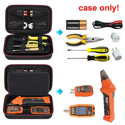 Carrying Case for Klein Tools ET310 AC Circuit Breaker Finder & 80041 Outlet Repair Tool Kit & RT250 for GFCI Receptacle Tester, Electrical Tools ...