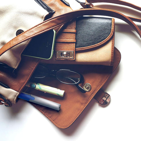 BambooMN Penblade Pen-Style Portable Travel Scissors - Purple & Charcoal - 1 Pair Each...