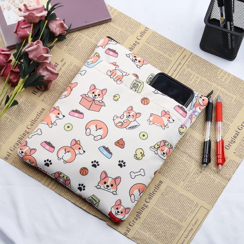 HOLLP Corgi Book Sleeve Animals Gifts Corgi Lovers Waterproof Zipper Pouch Birthday Christmas Gift(Corgi)...